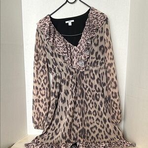 Bar III Leopard Print Midi Dress